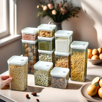 Moisture-Proof Storage Jars for Grains and Cereals, Kitchen Storage Jars for Tea, Coffee, and Milk Powder, Sealed Moisture-Proof Jars