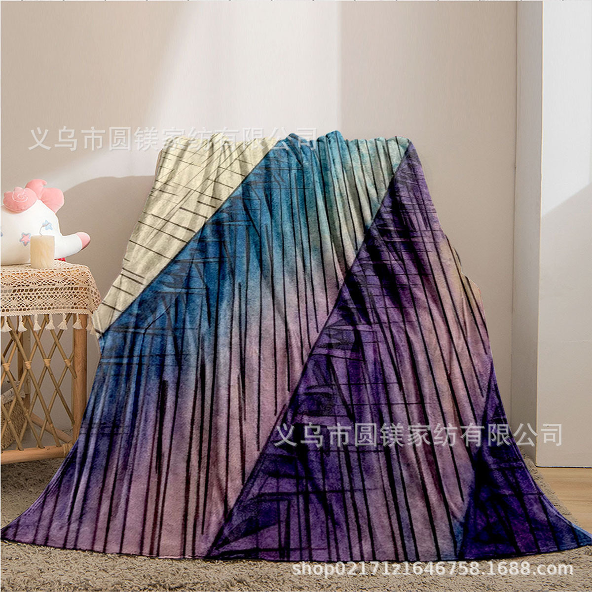 Modern Casual Casual Printed Four Seasons Casual Flannel Blanket, Lunch Break Blanket, Air Conditioning Blanket