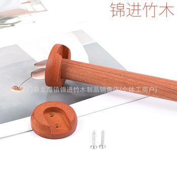 Red Rosewood Wardrobe Solid Wood Clothes Hanging Rod Wardrobe Wooden Clothes Hanger Rod Clothes Hanging Rod Wooden Crossbar Red