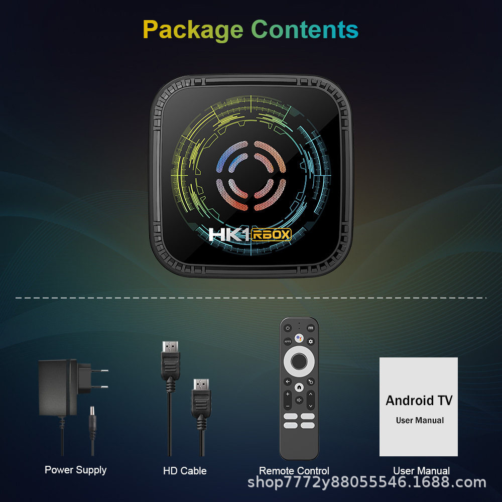 HK1 RBOX H8X eight-core gigabit network set-top box Android 14 TV BOX WIFI6 H728