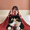 Cartoon American Cute Pet Cat Multifunctional Knitted Half Blanket Blanket Lunch Break Blanket Cover Blanket Thickened Blanket Bedroom