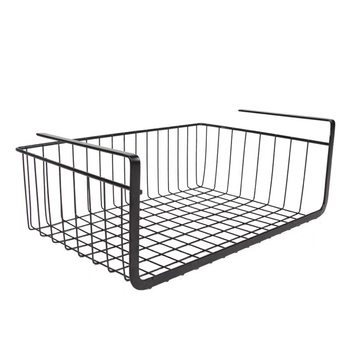 Wardrobe Storage Rack Metal Storage Rack Kitchen Cabinet Hanging Rack Compartment Hanging Basket Storage Rack Kitchen Multi-Purpose Hanging Basket