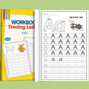 Cross-Border English Letter Uppercase and Lowercase Practice Copybook for Young Children to Connect Daily Practice Tracing Red Pen Holding Pen Control Training Coloring