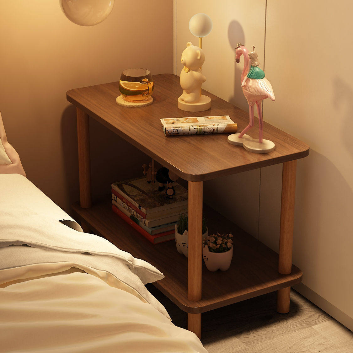 New Bedside Cabinet Bedroom Home Rental House Bedside Cabinet Small Table Storage Rack Coffee Table Storage Cabinet Side Table yy