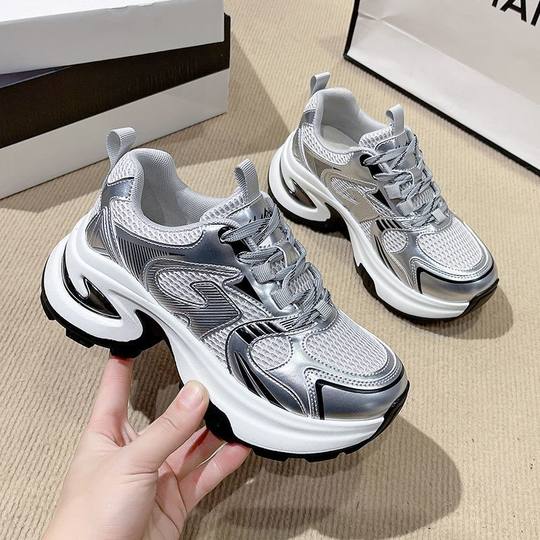 Ultra-light Torre Shoes Women's 2025 Early Spring New Style Platform All-match Thick-soled Height-increasing Women's Shoes Soft-soled Casual sneaker Women's Shoes