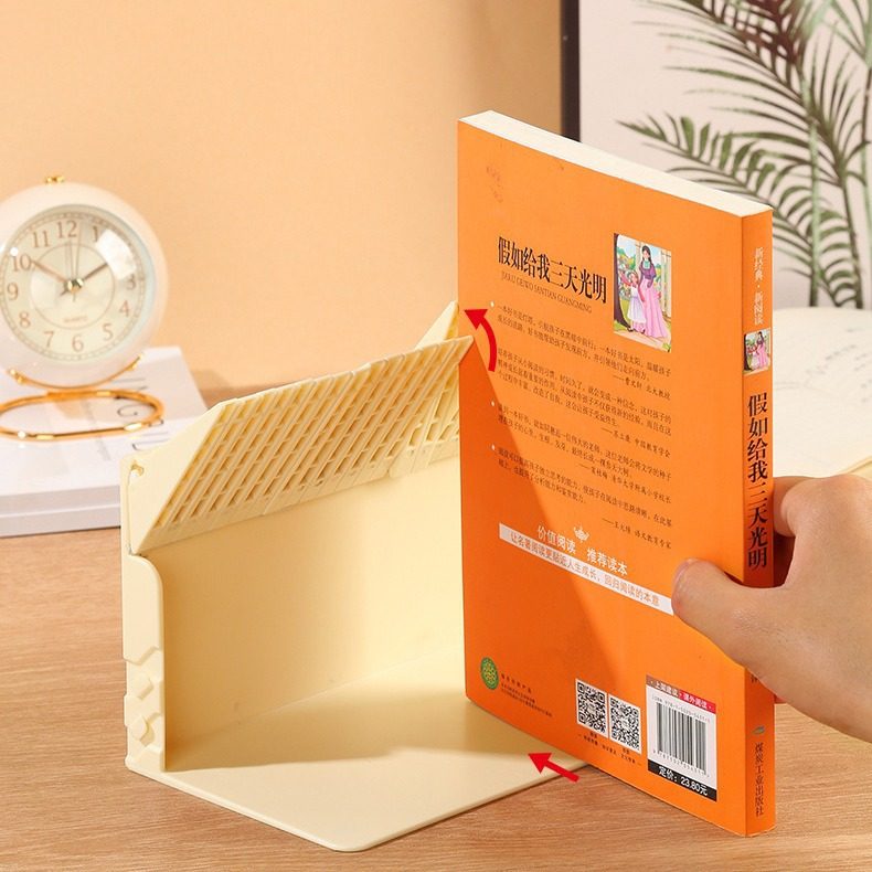 Book Stand Desktop Storage Fixed Book Stand Bookshelf Storage Rack Plastic Storage Rack Table Reading Rack Book Holder