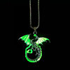 Domineering luminous flame dragon necklace men's cool luminous Dragon 2023 new fashion trendy men's pendant couple jewelry