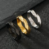 European and American Popular Titanium Steel Casting Rings, Geometric Glossy Stainless Steel Rings, Men's and Women's Rings with Logo Printing