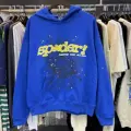 Spider web black [dark blue hooded sweatshirt]