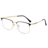 Cross-Border Eyebrow Metal Square Frame Business Men's and Women's Glasses Frame Anti-Blue Light Flat Mirror Can Be Matched with Myopia Glasses Frame