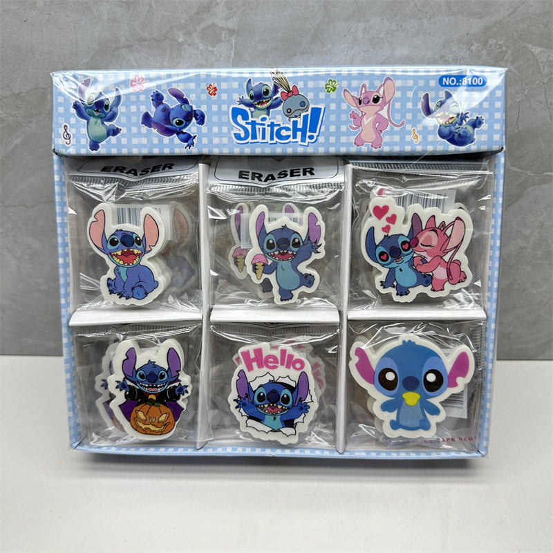 Foreign Trade Cartoon Stitch Modeling Eraser Student Star Baby Stitch Scrap Removal Pencil Eraser Prize Batch