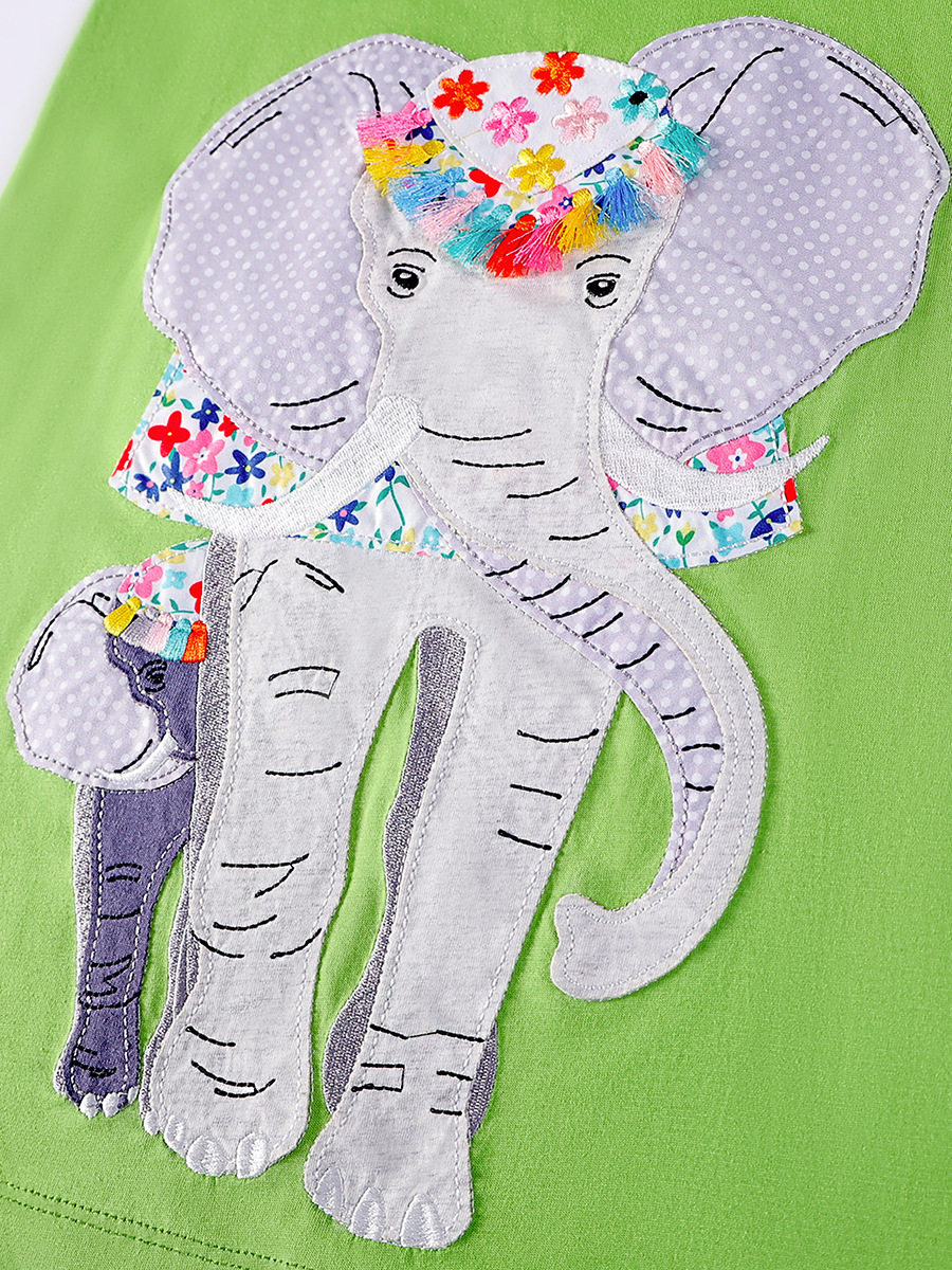 Direktversorgung neues Sommerkleid, Kinder-Kurzarmkleid, Großhandel Cartoon-Baumwoll-Mädchenkleid