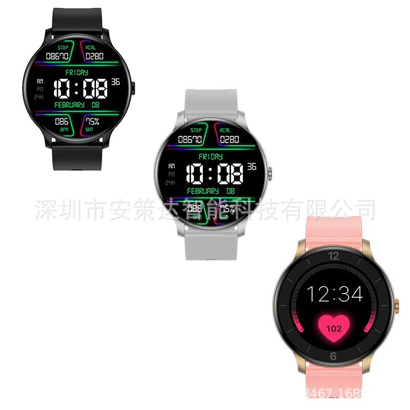 Gt2 Round Screen Smart Watch Ring Bluetooth Call Private Model Wireless Charging Tiktok Popular Smart Watch