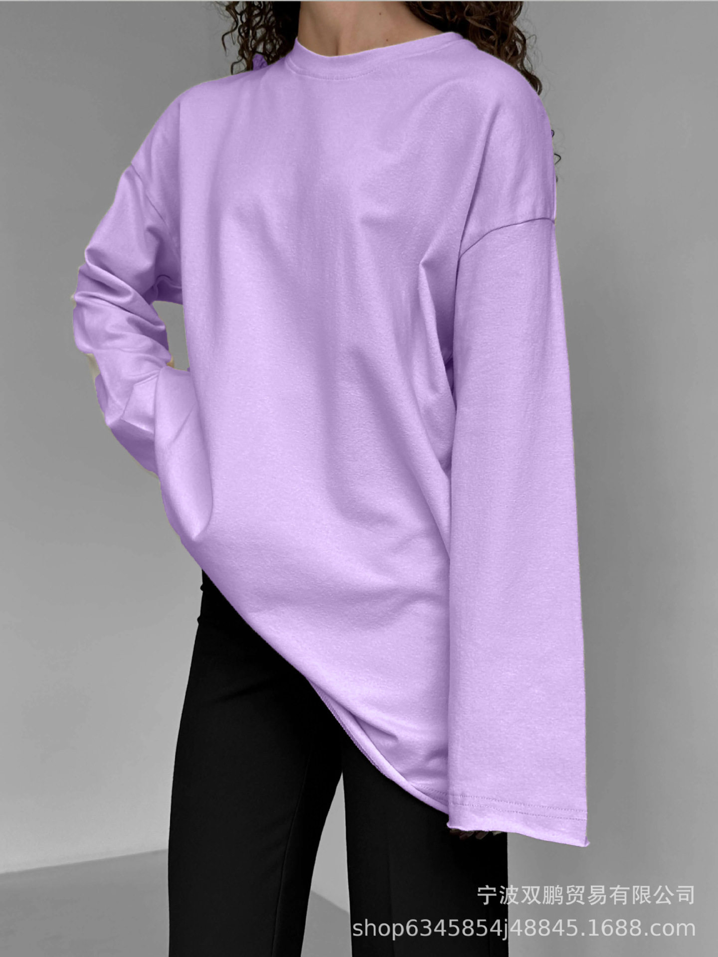 Womens Loose Fit Long Sleeve T Shirt 100 Cotton Distressed Design Casual Style Perfect for Spring and Autumn