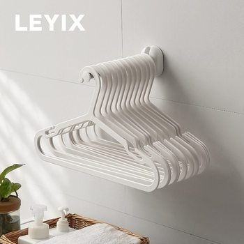 LEYIX 148 hanger storage stainless steel hanger punch-free folding storage rack balcony organizing rack