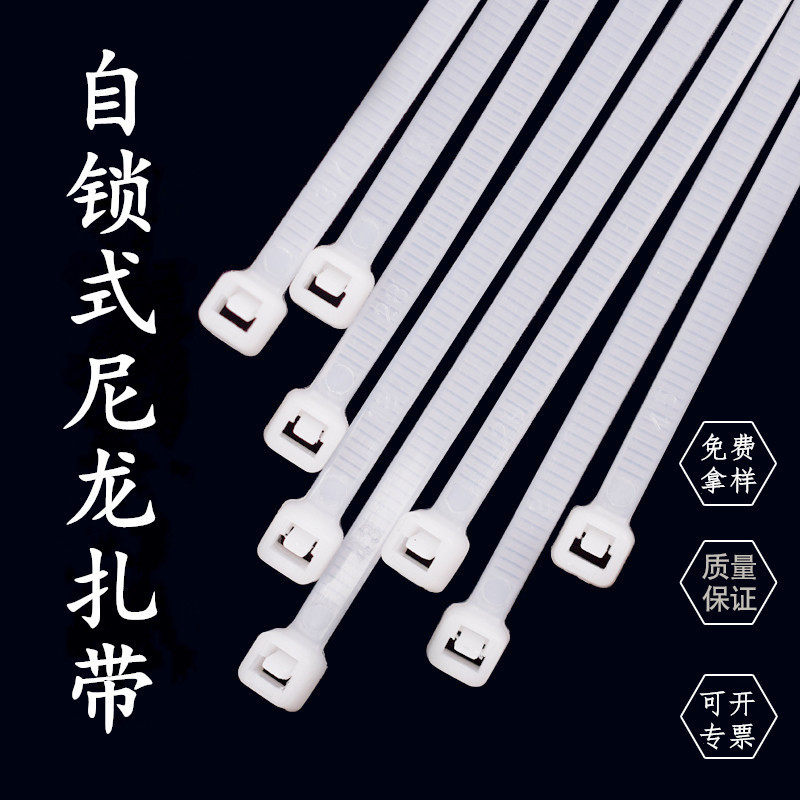 Nylon Cable Ties Self-Locking Plastic Small, Medium and Large Cable Ties Bundling Straps to Fix and Manage Cables Black and White Widened
