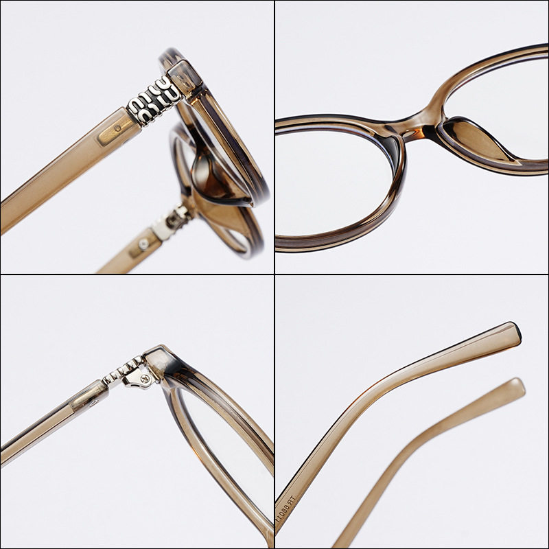 Bookish Eye Frame for Women Without Makeup, High-End Tr90 Small Oval Frame, Anti-Blue Light Eye Protection, Men's Trendyy Internet Celebrity Versatile