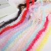 in stock 2.5cm color pleated lace I-shaped snow yarn belt DIY handmade decorative clothing accessories wholesale