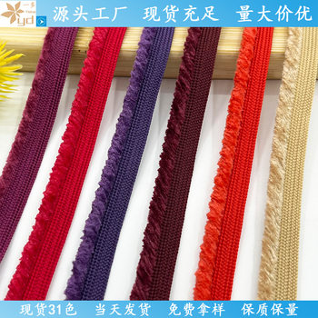In Stock 1cm Colorful Lamb Wool Piping Trim Ribbon Hair Tie Fur Home Textile Pillow Knitting Trim Clothing Accessories