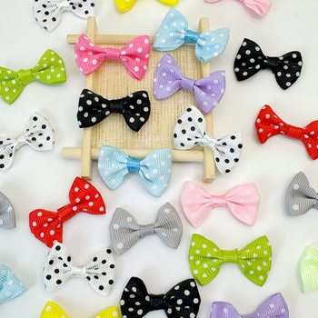 Thread with Polar Dot Bow Tie DIY Handmade Children's Hairpin Hair Rope Clothing Shoes and Hats Accessories Decorative Accessories