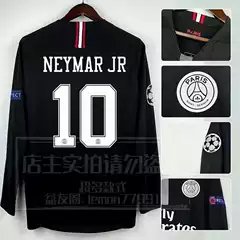 18-19 Paris Home Long Sleeve Black Neymar No.10 Football Jersey Retro Football Jersey Football Shirt Wholesale