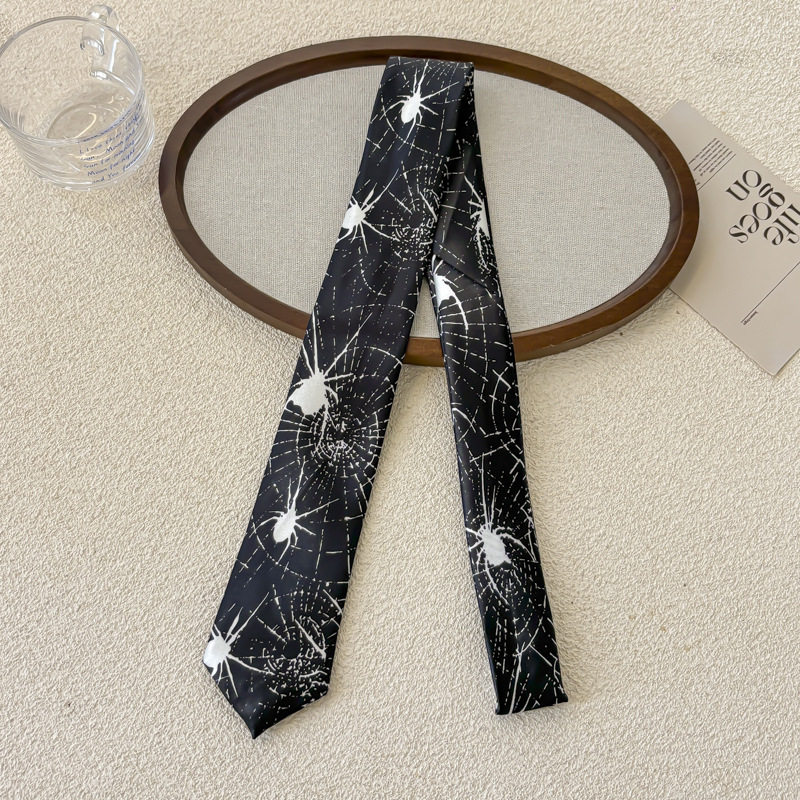 珠網星空ブラックネクタイ - 約155cm