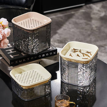 Light Luxury Desktop Tea Bucket small size Waste Bucket Tea Dregs Tank Tea Filter Tea Dregs Leaching Bucket Office Trash Bin