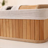 Factory in stock Pastoral Household Bamboo Storage Basket Desktop Cosmetics Storage Box Living Room Dirty Clothes Basket Ornaments