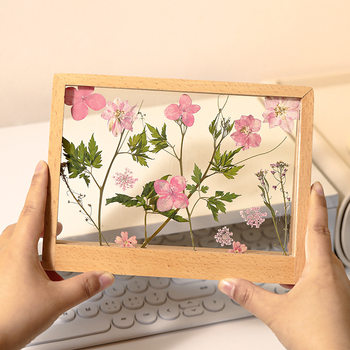 Nordic dried flower photo frame handmade diy hollow three-dimensional double-sided transparent acrylic display box decoration table wholesale