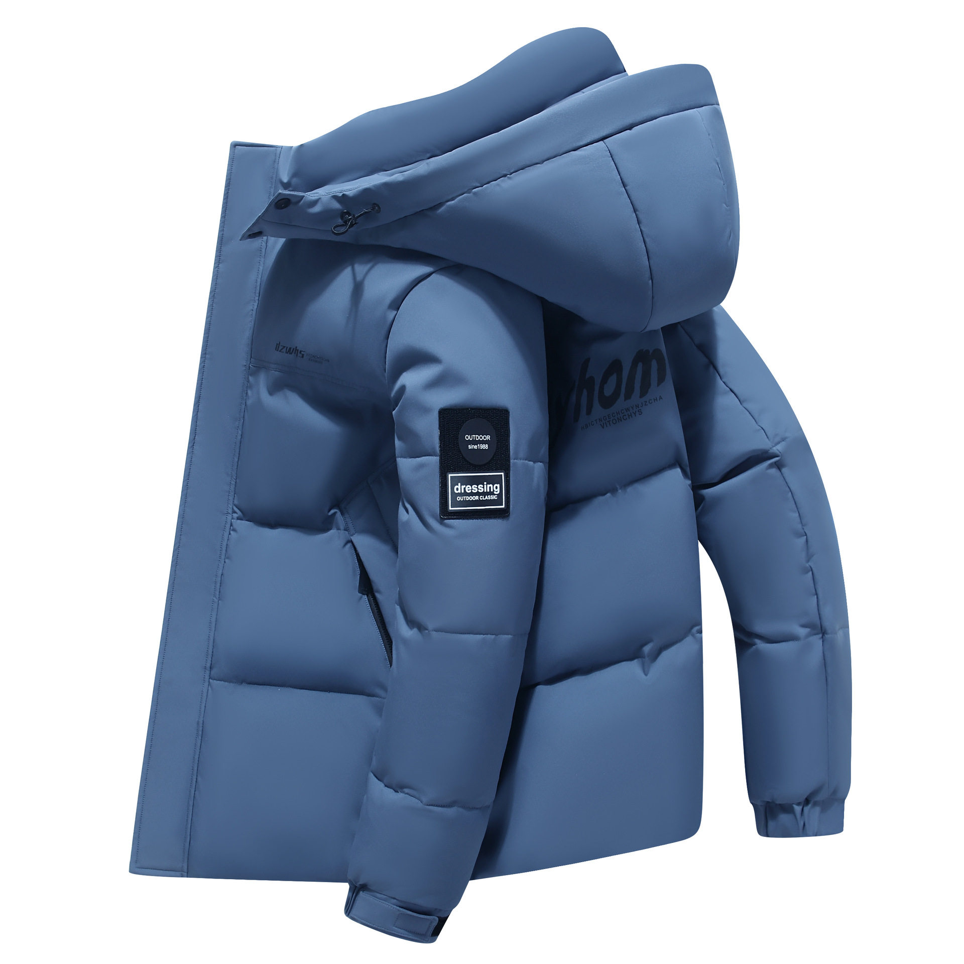 Cross-Border Wholesale down Jackets for Men and Women, Couple Hooded Jackets, Winter Student Thickened Warm Windproof Tops