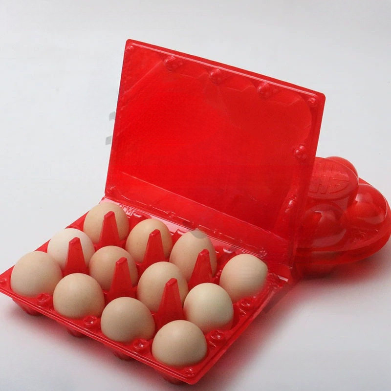 Egg Tray Red 10 Pieces Grass Egg Creative Tray Blister Full Moon Egg Tray Plastic Raw Egg Packaging