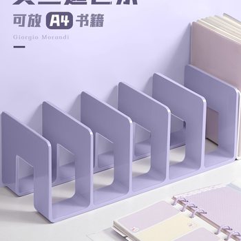 Book Stand Reading Stand Book Clip Desk Bookshelf Desktop Fixed Book Storage Rack Divider Transparent Acrylic