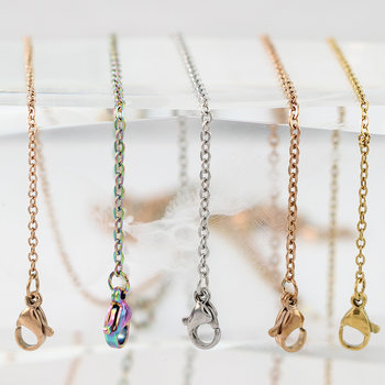 Good quality 304 titanium steel flat cross chain necklace welding O-shaped chain chain Joker pendant stainless steel jewelry wholesale