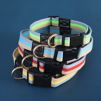 Foreign trade hot dog collar canvas webbing collar dog collar buckle collar collar collar factory direct sales