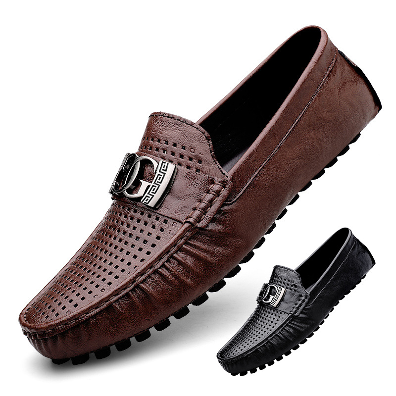 Giày Dép Sandal Nam Chất Liệu Da Bò Thoáng Khí Hàng Mùa Hè Phong Cách Hàn Quốc