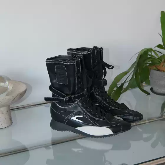 Retro Boxing Boots for Women 2026 Autum New Sports Maillard Casual Short Boots British Style Pointed Toe Boots
