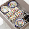 Japanese Creative Bohemian Ceramic Bowl Set Wholesale Underglaze Color Ceramic Bowl Plate Dish Set Tableware