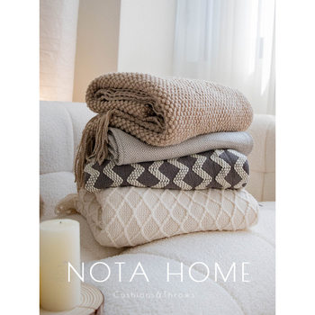 Nordic Style Blanket Sofa Blanket Double Blanket Spring Shawl Office Lunch Break Blanket B&B Bedside Towel Knitted Blanket
