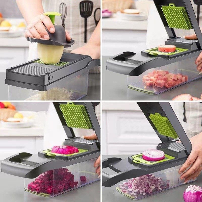 Cross-Border Hot-Selling Multifunctional Kitchen Vegetable Cutter, Potato Shredder, Household Dicer, Grater, Vegetable Slicer