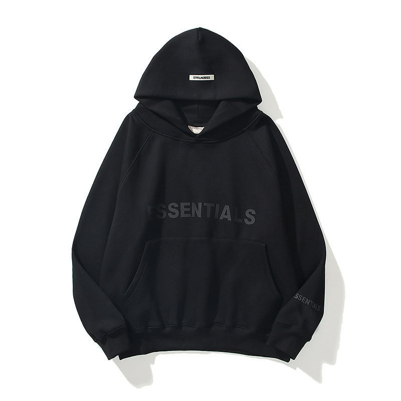 FEAR OF GOD double-line Essentials trendy new chest LOGO laminated hooded sweatshirt FOG sweatshirt