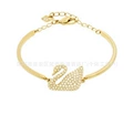 White swan gold bracelet