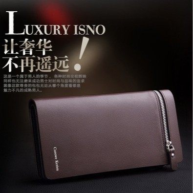 Manufacturers new men's mobile phone Bag Men's multi-functional large-capacity business zipper clutch bag wallet in stock