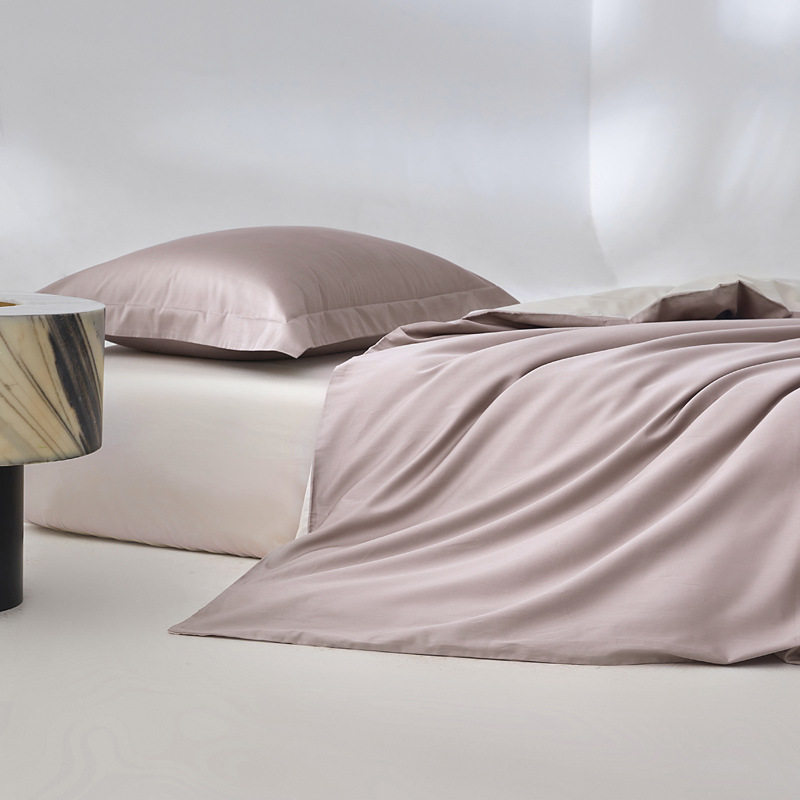 [Includes Individual Items]100-Count Long-Staple Cotton Pure Cotton Simple Solid Color Fitted Sheet Style Bed Sheet Style Four-Piece Set Three-Piece Set