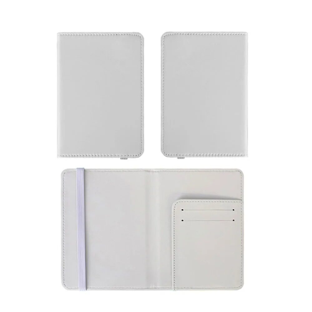 Cross-Border Popular Hot Transfer Blank Passport Holder Multi-Functional Travel Clip Money Leather Clip DIY Portable Protective Cover