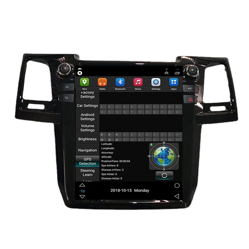 Applicable to 2008-2015 Toyota Runner Fortuner Vigo 12.1 inch vertical screen Android navigation