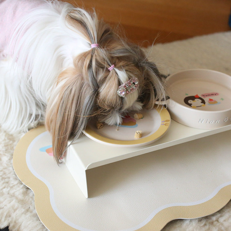 NIAOGAO萌陶瓷猫碗双碗小狗狗盆猫咪食盆保护脊椎宠物用品正品,淘宝优惠券,粉丝福利购,淘宝优惠卷