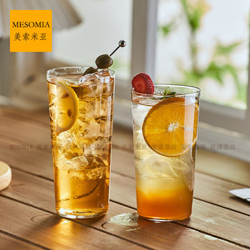 Mesopotamian Simple Ultra-thin Cocktail Cup Straight Cup Colin Cup Long Drink Glass Bar Special Juice Cup