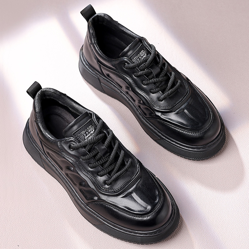 Giày Thể Thao Nam Chất Liệu Da Bò Đế Cao