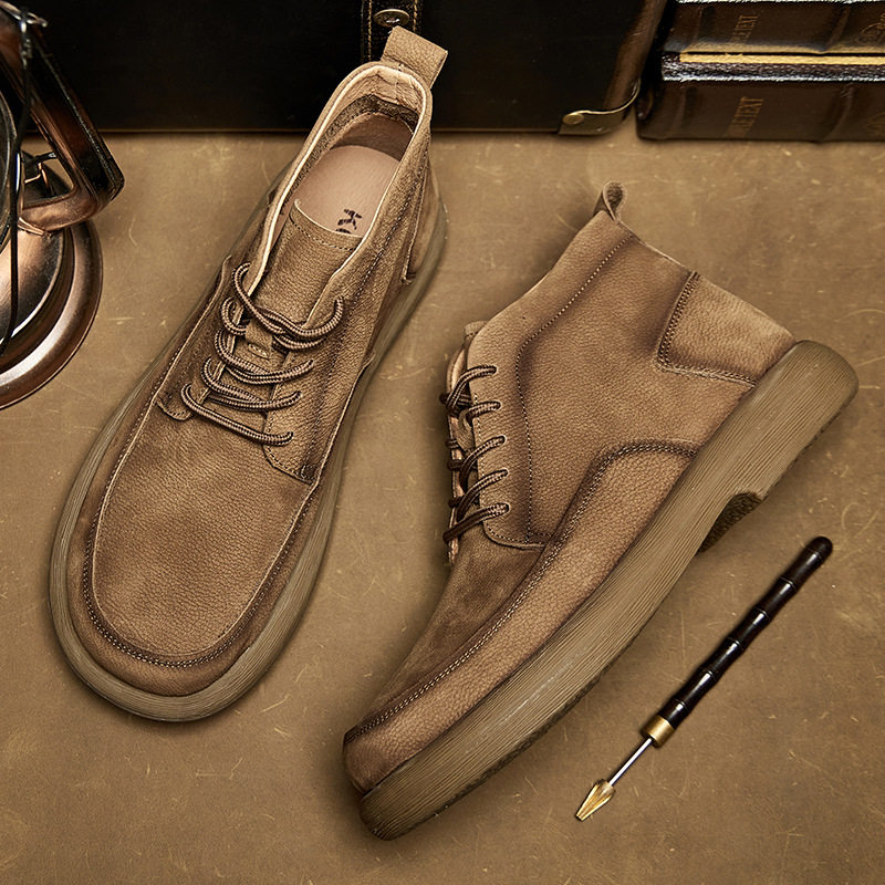 Men's Mid-top Ankle Workwear Retro Martin Boots