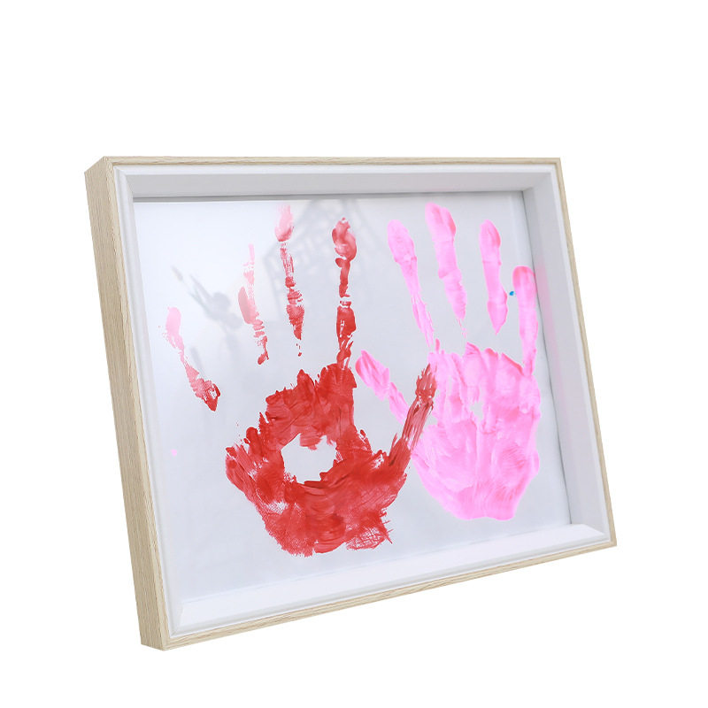Handprint photo frame DIY handprint couple commemorative photo frame oil painting frame Baby Full Moon hundred days commemorative photo frame